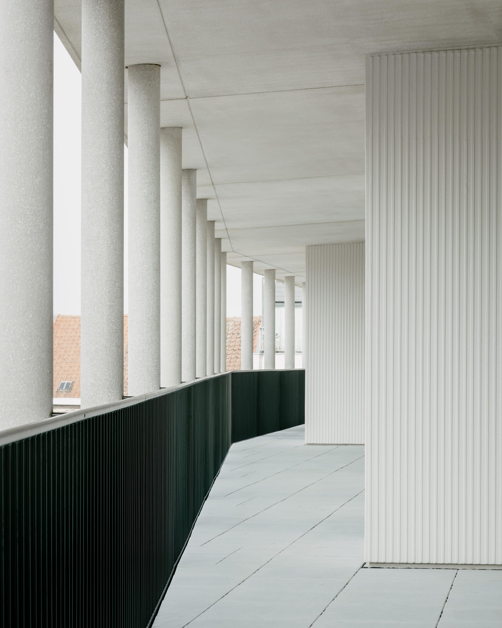 Studio Jan Vermeulen - De Korenbloem Care home kortrijk balconies white concrete plaster Studio Jan Vermeulen, Architecture & Urbanism