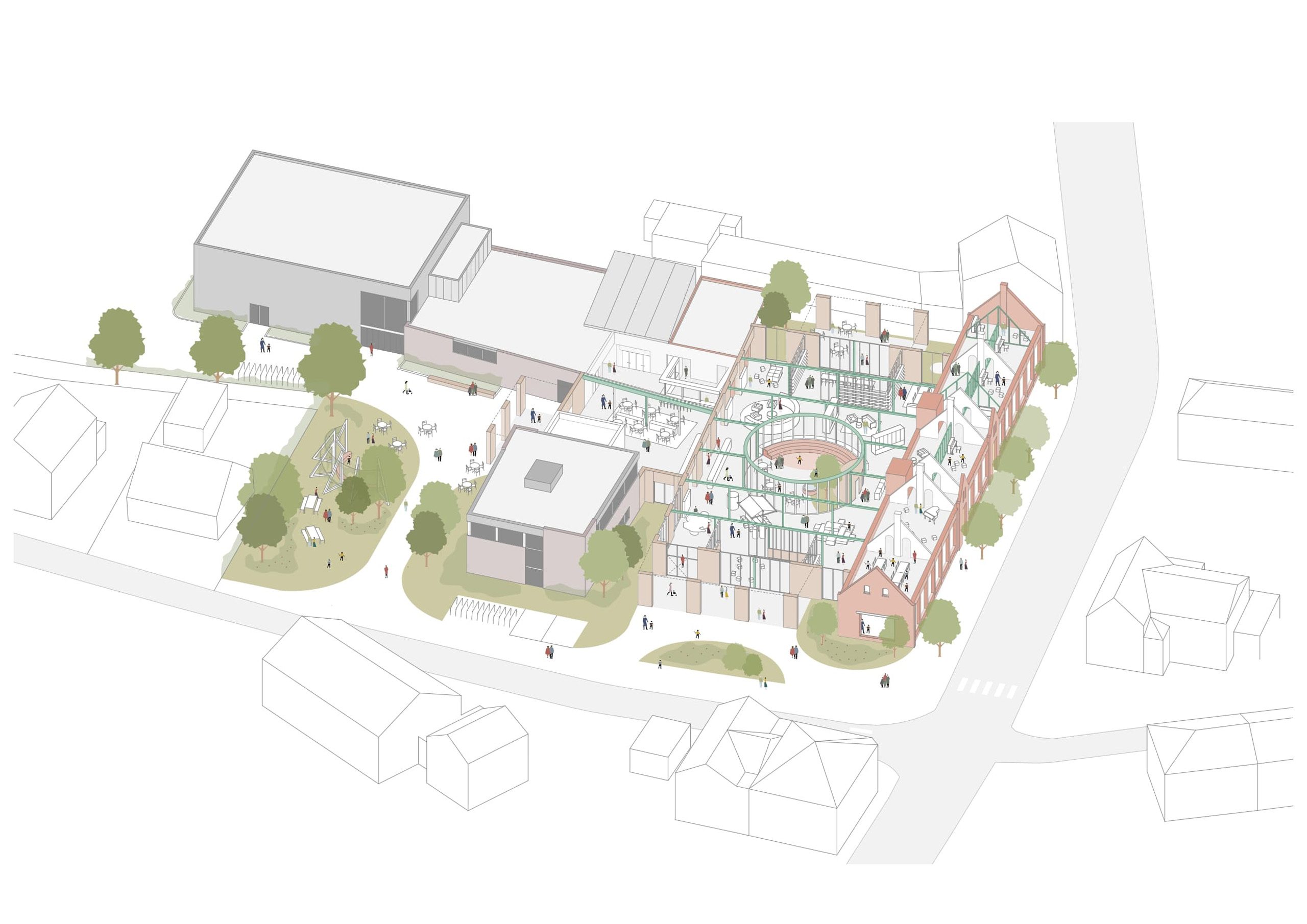 Studio Jan Vermeulen - competition de kruierie collage design architecture art Studio Jan Vermeulen, Architecture & Urbanism