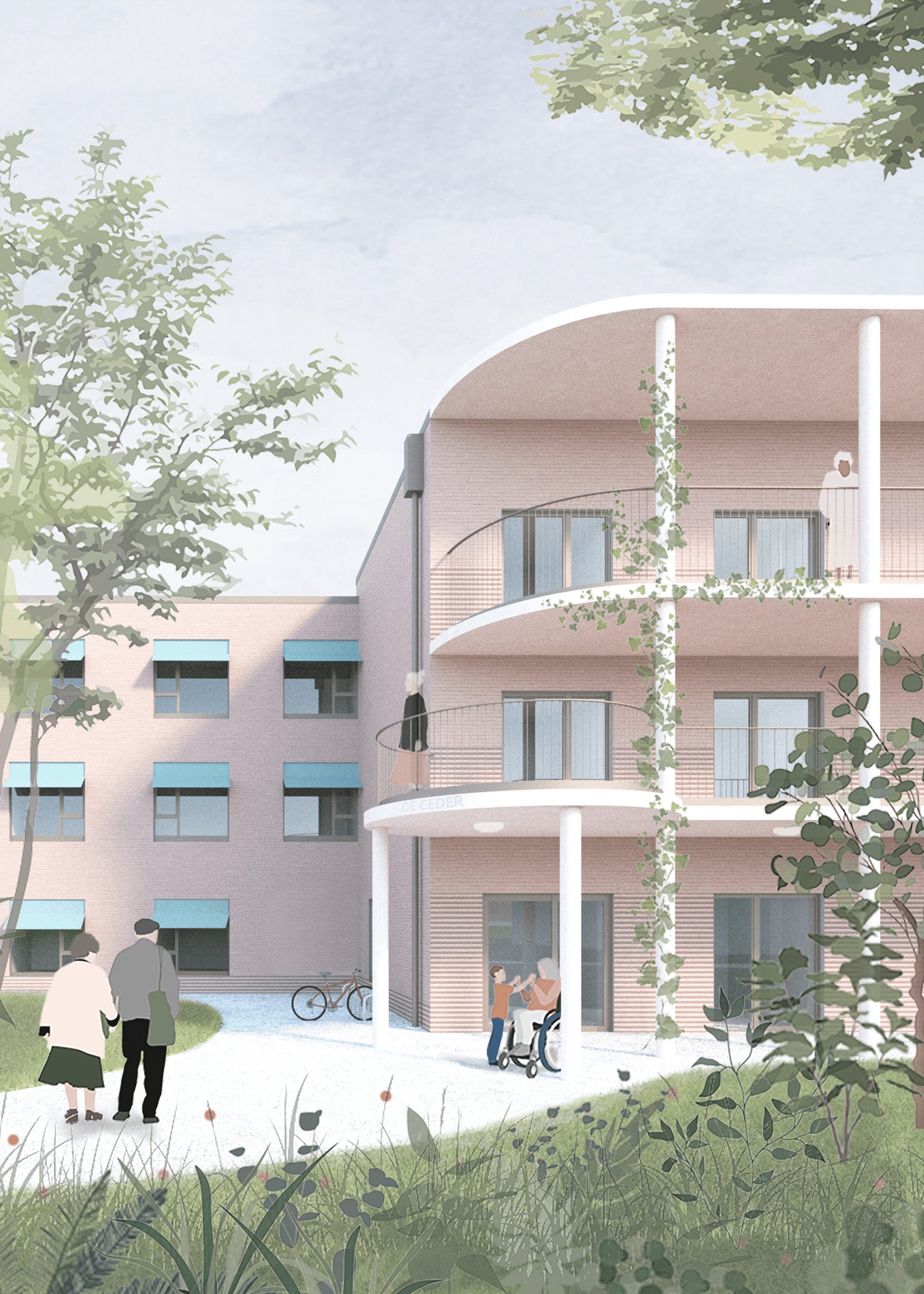 Studio Jan Vermeulen - care home bersel competition collage Studio Jan Vermeulen, Architecture & Urbanism