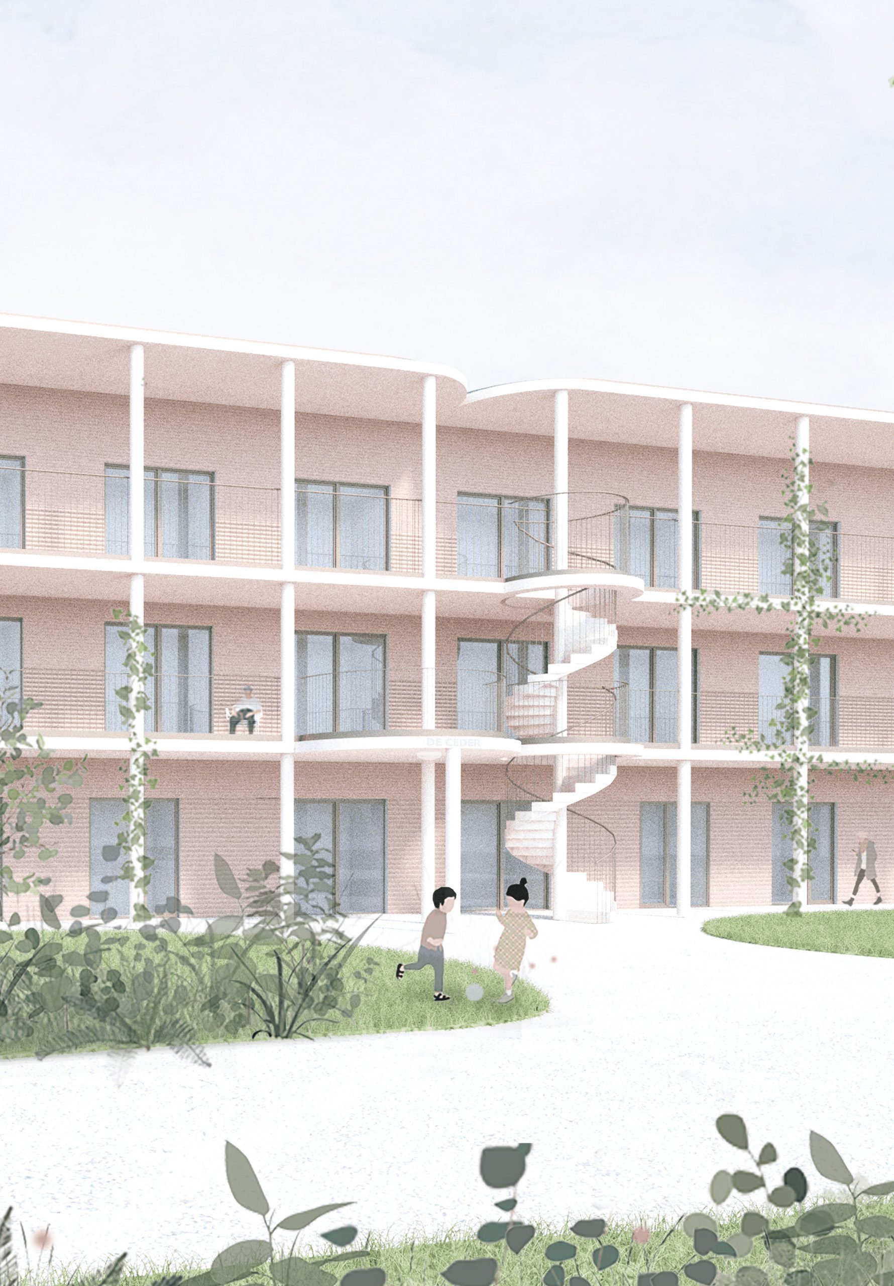 Studio Jan Vermeulen - care home bersel competition collage Studio Jan Vermeulen, Architecture & Urbanism