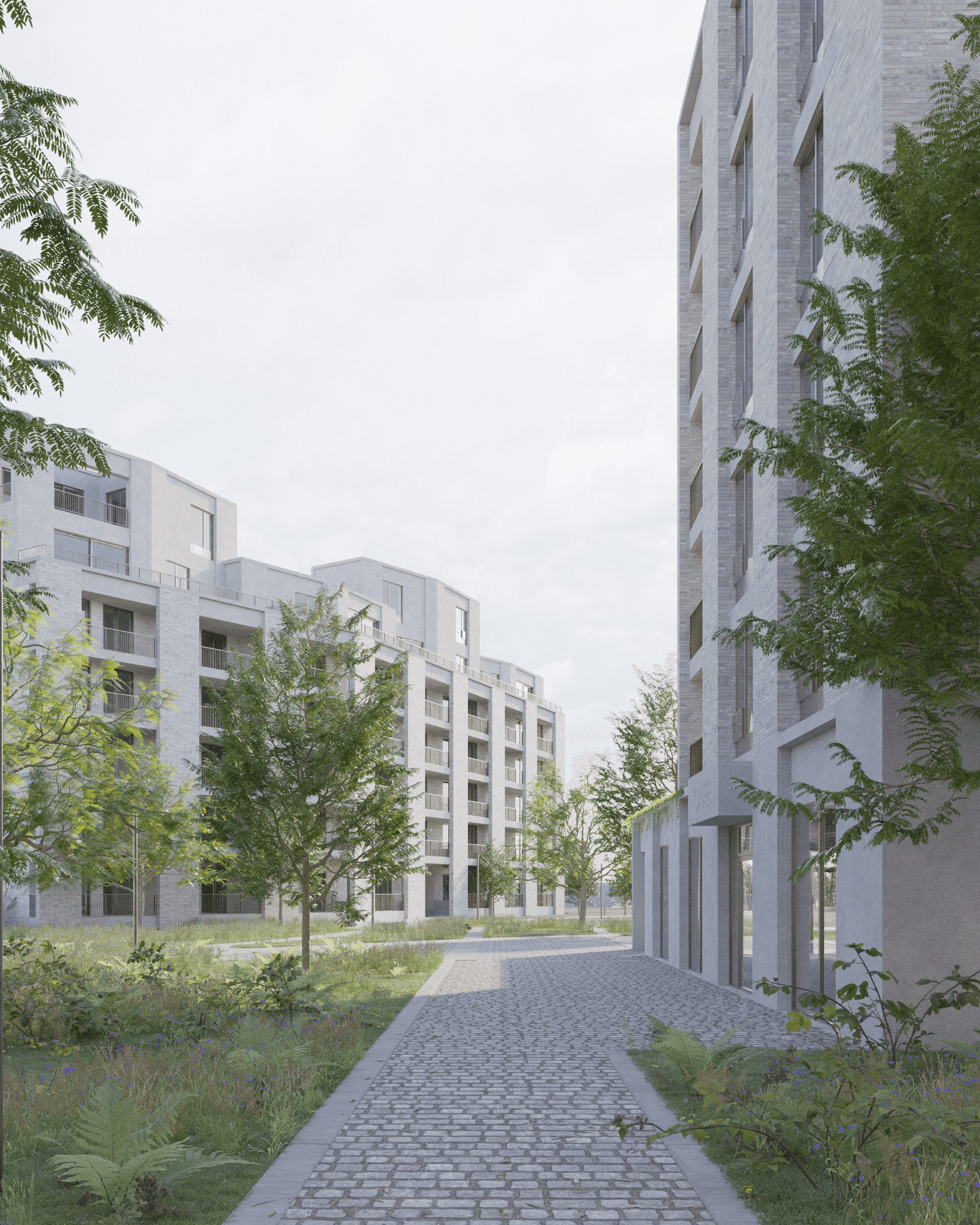 Studio Jan Vermeulen - residential building keerdock mechelen collage 50 apartments site in Mechelen Studio Jan Vermeulen, Architecture & Urbanism