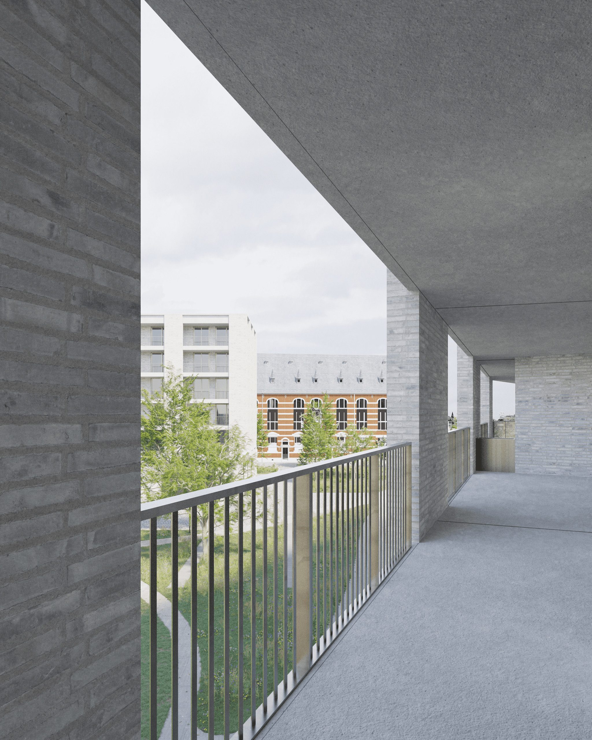 Studio Jan Vermeulen - residential building keerdock mechelen collage 50 apartments site in Mechelen Studio Jan Vermeulen, Architecture & Urbanism