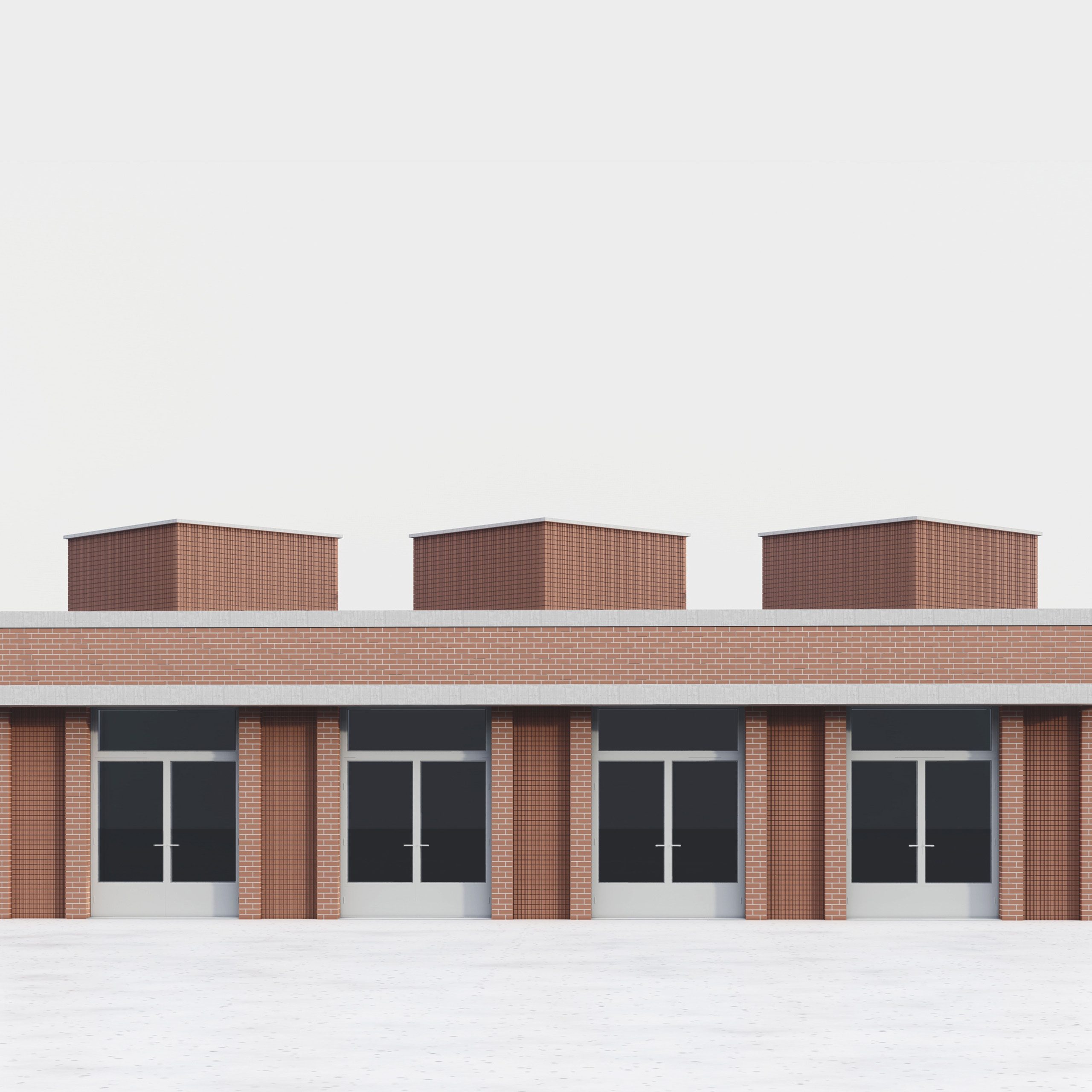 Studio Jan Vermeulen - muid project ghent community center care model architecture 3D collage render Studio Jan Vermeulen, Architecture & Urbanism