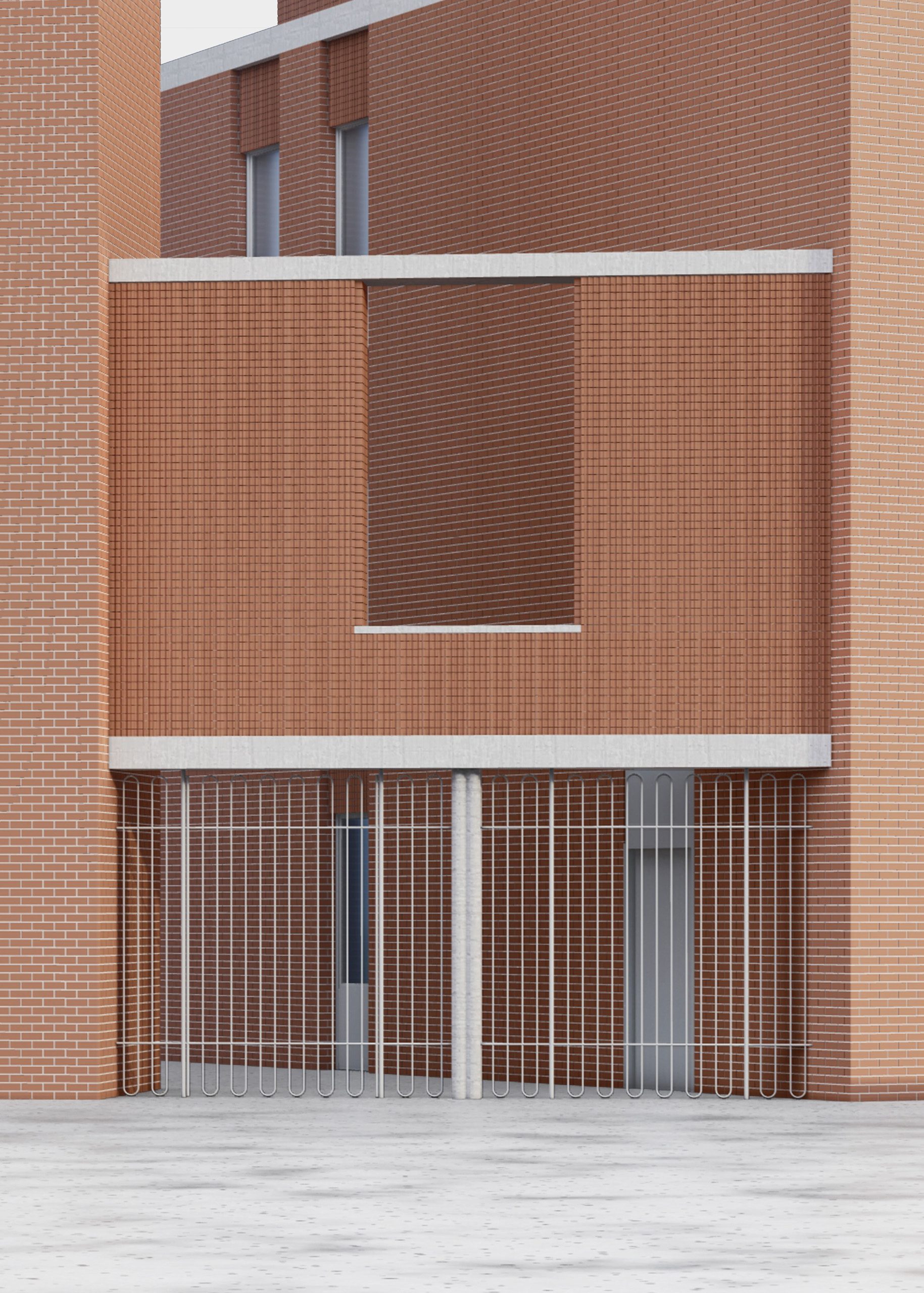 Studio Jan Vermeulen - muid project ghent community center care model architecture 3D collage render Studio Jan Vermeulen, Architecture & Urbanism
