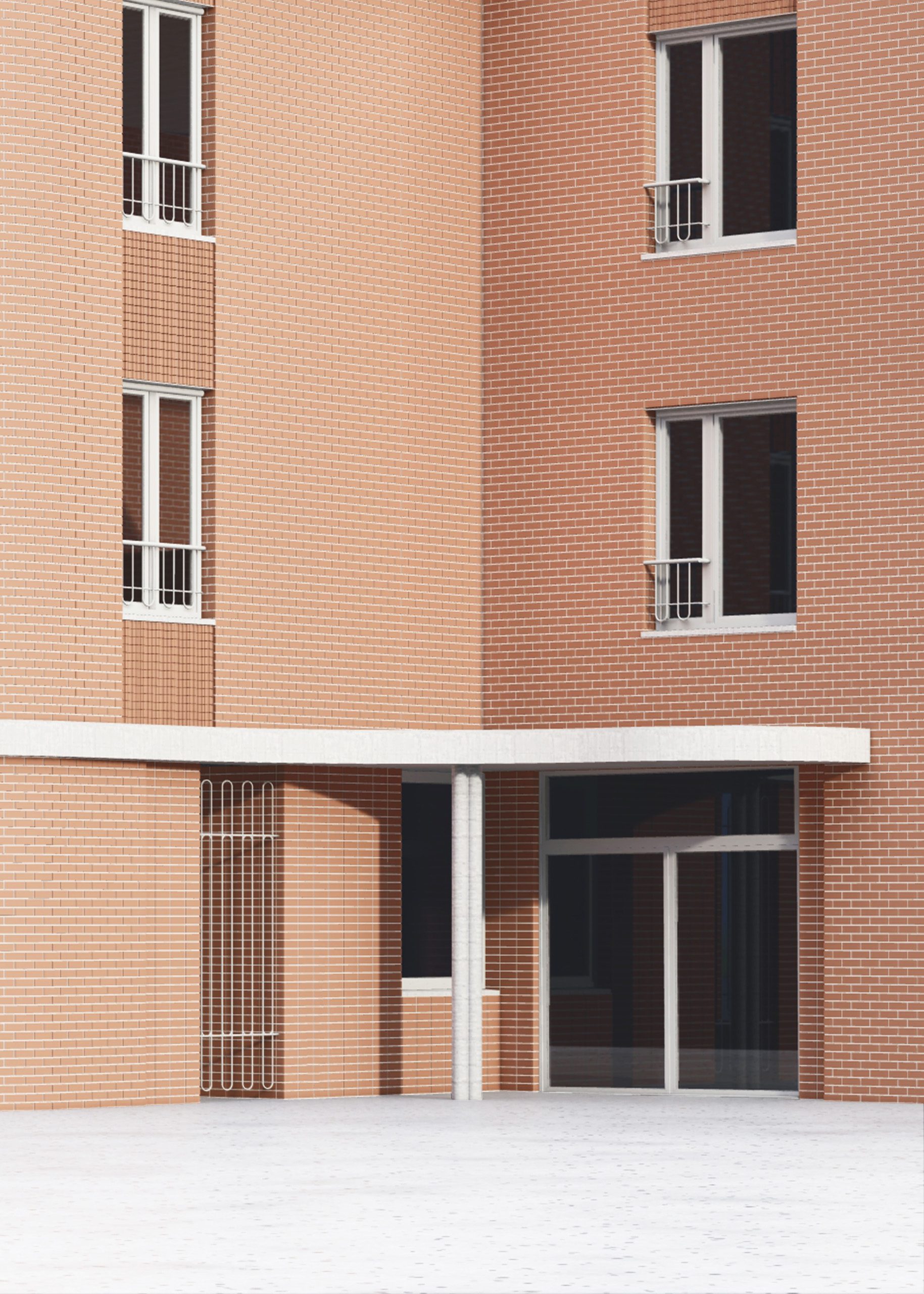 Studio Jan Vermeulen - muid project ghent community center care model architecture 3D collage render Studio Jan Vermeulen, Architecture & Urbanism