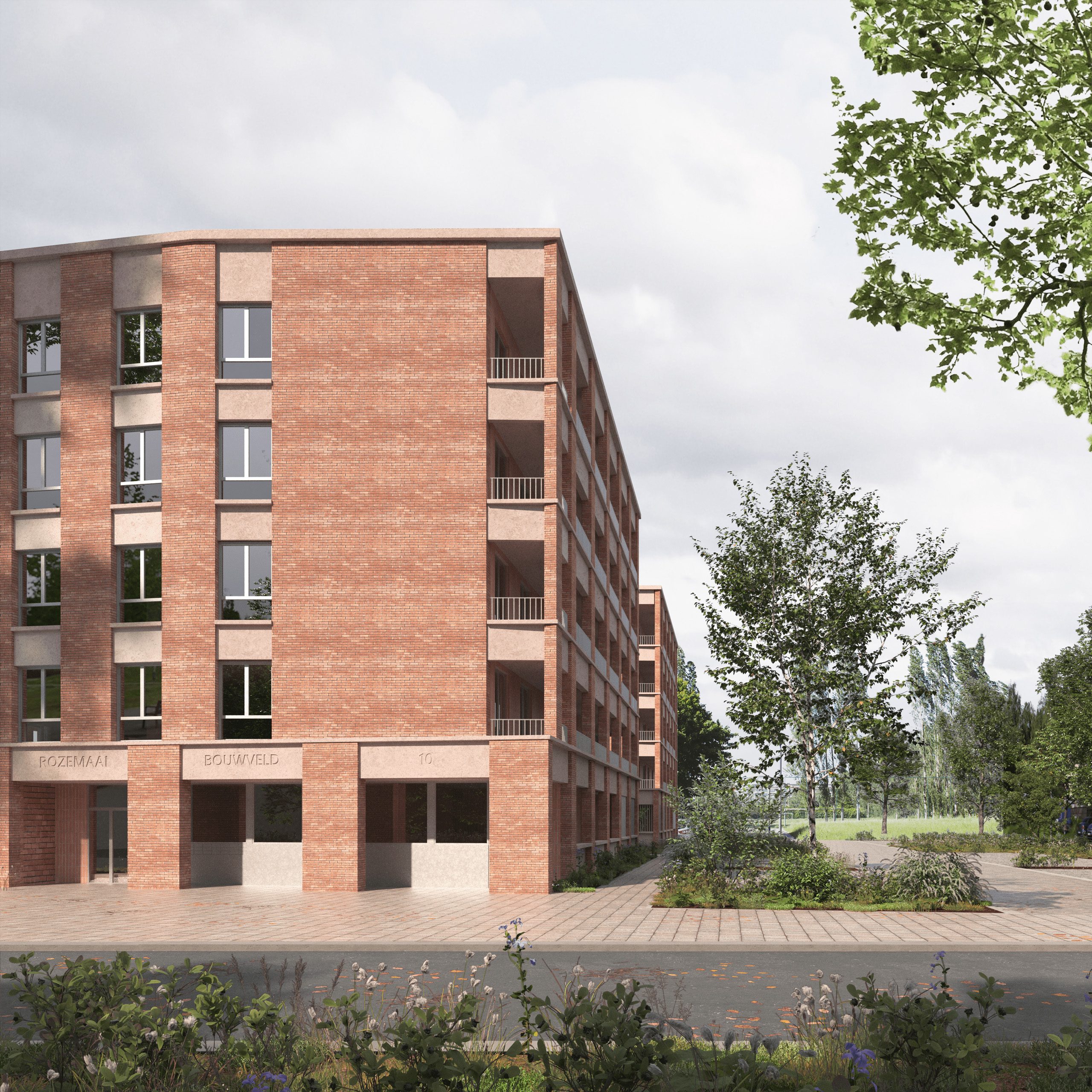 Studio Jan Vermeulen Collage ROZA residential building housing antwerp Studio Jan Vermeulen, Architecture & Urbanism