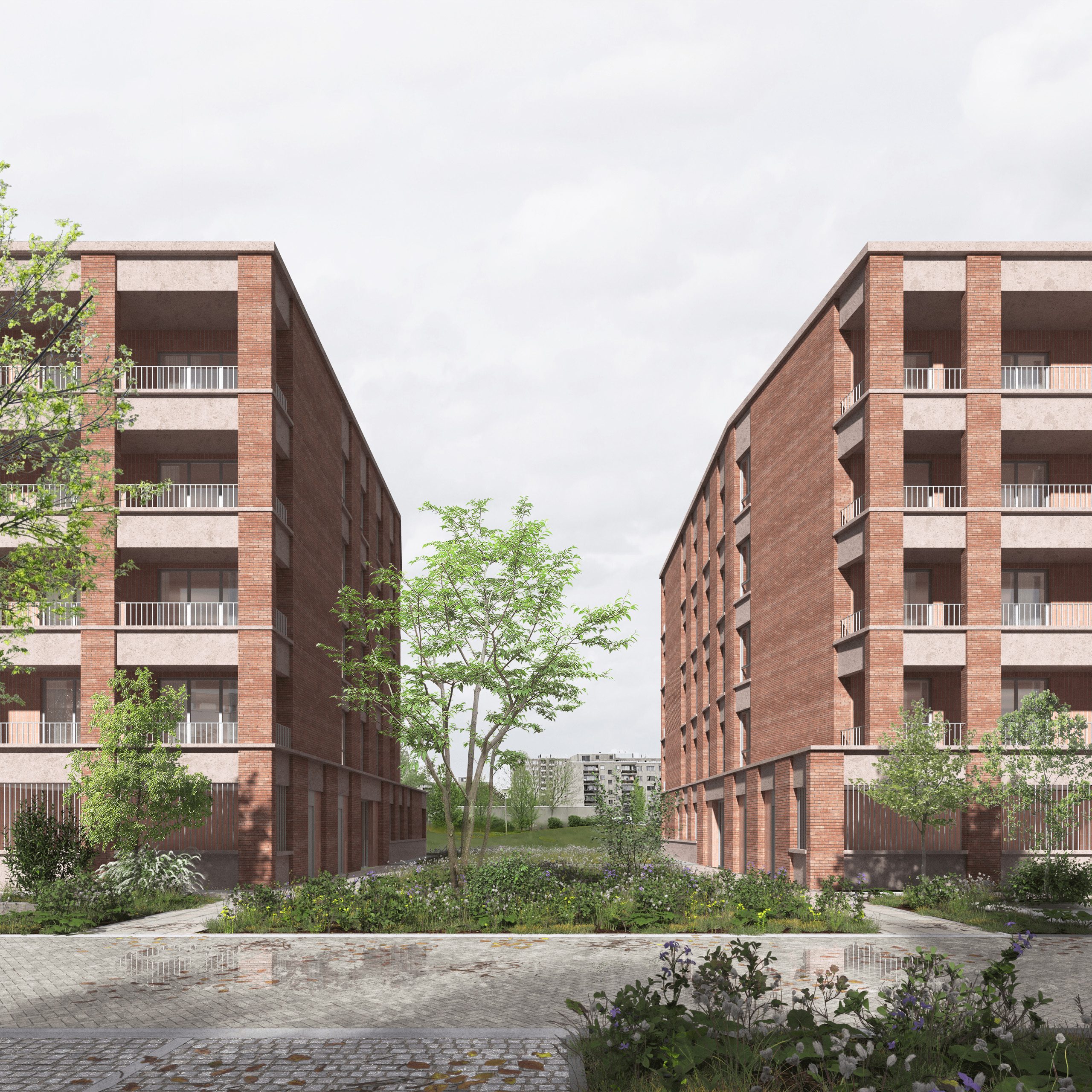 Studio Jan Vermeulen Collage ROZA residential building housing antwerp anvers Studio Jan Vermeulen, Architecture & Urbanism