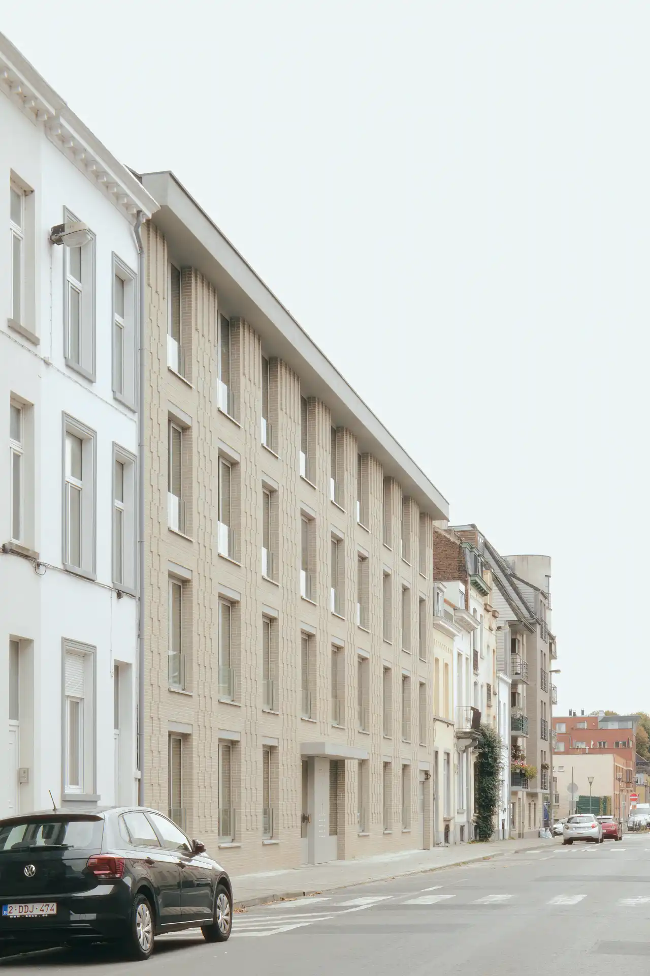 Studio Jan Vermeulen - residential building bricks brussels facade street Studio Jan Vermeulen, Architecture & Urbanism